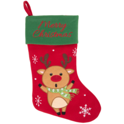 Santa/Reindeer Christmas Stocking - Wilko - thumbnail 3