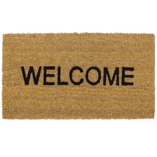 JVL Latex Coir Welcome Doormat 33.5 x 60cm - Size: 34 x 60cm - JVL Homewares - Wilko - image 1
