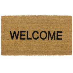 JVL Latex Coir Welcome Doormat 33.5 x 60cm - Size: 34 x 60cm - JVL Homewares - Wilko