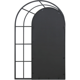 Charles Bentley Paris Black Arch Window Outdoor Wall Mirror 95 x 60cm - Size: 2.5 x 95 x 60cm - Wilko - thumbnail 4