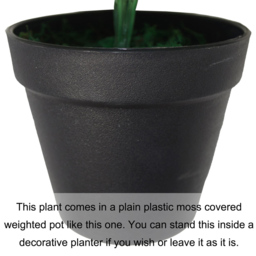 Leaf Watermelon Style Leaves Artificial Plant Pot 40cm - Size: 40 x 40 x 40cm - Green - Wilko - thumbnail 4
