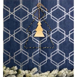 St Helens Black LED Metal Christmas Tree Silhouette - Size: 22 x 31cm - Wilko - thumbnail 6