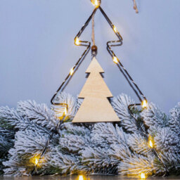 St Helens Black LED Metal Christmas Tree Silhouette - Size: 22 x 31cm - Wilko - thumbnail 3