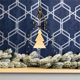 St Helens Black LED Metal Christmas Tree Silhouette - Size: 22 x 31cm - Wilko - thumbnail 5