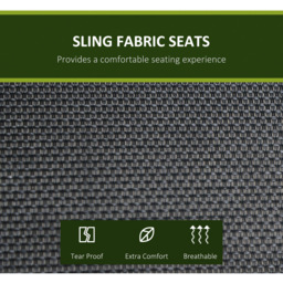 Outsunny 3 Seater Black Garden Swing Chair with Canopy - Wilko - thumbnail 6