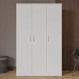 Seconique Dakota 3 Door White Wardrobe - Size: 175 x 110 x 48cm - Wilko
