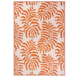 Furn Tocorico Orange Tropical Leaf Reversible Rug 120 x 180cm - Wilko - thumbnail 3