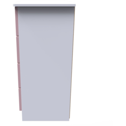Crowndale Camden 4 Drawer Kobe Pink and White Midi Chest of Drawers Ready Assembled - Kobe Pink & White - Wilko - thumbnail 5