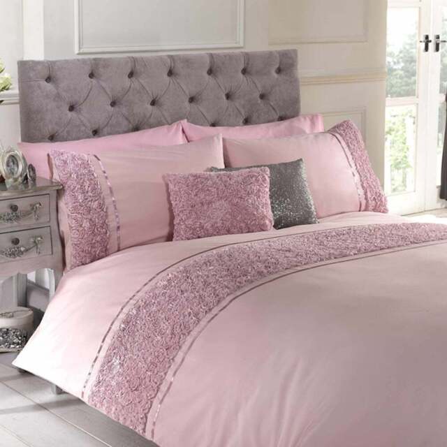 Rapport Home Limoges King Size Pink Duvet Set - Wilko - image 1