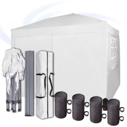 White Pop Up Outdoor Canopy Tent with Removable Sidewalls 3 x 3m - MCC - Wilko - thumbnail 5