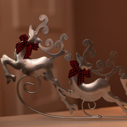 Marco Paul Flying Reindeer Candle Holder Decoration - Size: 66 x 23 x 9cm - Silver - Wilko - thumbnail 5