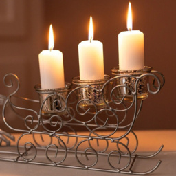 Marco Paul Flying Reindeer Candle Holder Decoration - Size: 66 x 23 x 9cm - Silver - Wilko - thumbnail 4