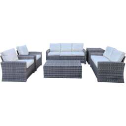 Chester Sofa Set Grey - Size: 7 Seater - Wilko - thumbnail 3