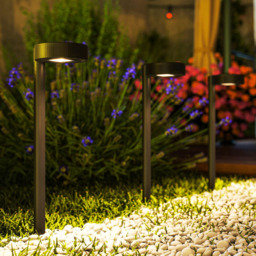 Outsunny Set of 8 Black Outdoor Solar Stake Light - Size: 46 x 10 x 12cm - Wilko - thumbnail 4