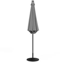 Living and Home Light Grey Solar LED Garden Parasol with Resin Base 3m - Wilko - thumbnail 5