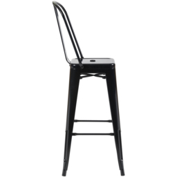 FWStyle Black Gloss Metal Bar Chair 4 Pack - Size: Set of 4 - Wilko - thumbnail 4