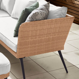 Furniturebox Capri Rattan 9 Seater Corner Dining Sofa Set Beige - Brown - Wilko - thumbnail 4