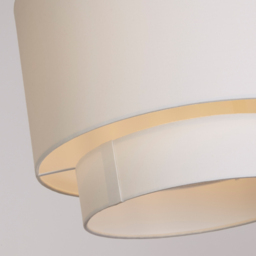 Lighting Collection Alina 2 Tier Crisp White Cotton Ceiling Shade - Size: 23 x 30 x 30cm - Wilko - thumbnail 5