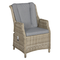 Royalcraft Wentworth 2 Seater Grey Deluxe Gas Reclining Lounge Set - Black - Wilko - thumbnail 4