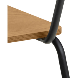 Florence Peru Set of 4 Oak and Steel Dining Chairs - Brown - Furniture To Go - Wilko - thumbnail 7