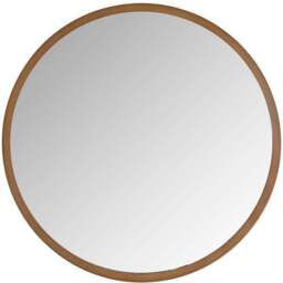 Yearn Bronze Classic Round Wall Mirror 50cm - Brown - Wilko