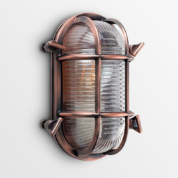 ValueLights Bow Copper Outdoor Wall Bulkhead Light - Size: 20 x 14 x 10cm - Orange - Wilko - thumbnail 7