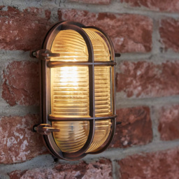 ValueLights Bow Copper Outdoor Wall Bulkhead Light - Size: 20 x 14 x 10cm - Orange - Wilko - thumbnail 3
