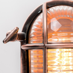 ValueLights Bow Copper Outdoor Wall Bulkhead Light - Size: 20 x 14 x 10cm - Orange - Wilko - thumbnail 4