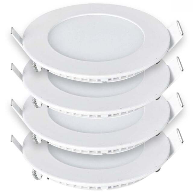 ENER-J 3W 4000K LED Panel Round Recessed Ceiling Downlight 4 Pack - Size: 30 x 20 x 10cm - Wilko - image 1
