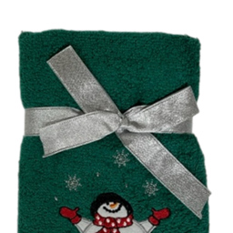 Bellissimo Home Cotton Snowman Embroidered Hand Towel 2 Pack - Size: 60 x 40 x 1cm - Wilko - thumbnail 4