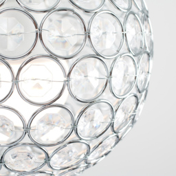 ValueLights Ducy Chrome and Clear Small Pendant Shade - Size: 15 x 18 x 18cm - Silver - Wilko - thumbnail 7