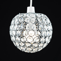 ValueLights Ducy Chrome and Clear Small Pendant Shade - Size: 15 x 18 x 18cm - Silver - Wilko - thumbnail 6