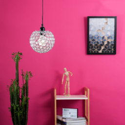ValueLights Ducy Chrome and Clear Small Pendant Shade - Size: 15 x 18 x 18cm - Silver - Wilko - thumbnail 3