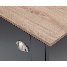 GFW Kendal Slate Blue Deluxe Shoe Cabinet - Size: 29 x 76 x 108cm - Wilko - thumbnail 6