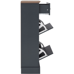GFW Kendal Slate Blue Deluxe Shoe Cabinet - Size: 29 x 76 x 108cm - Wilko - thumbnail 5