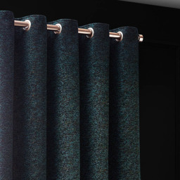 Paoletti Galaxy Emerald Chenille Eyelet Curtain 168 x 229cm - Size: W 229 x D 168cm - Green - Wilko - thumbnail 4
