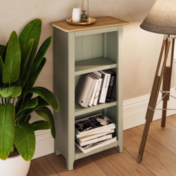 FWStyle Taberno 3 Shelf Sage Green and Oak Bookcase - Wilko - thumbnail 6