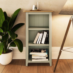 FWStyle Taberno 3 Shelf Sage Green and Oak Bookcase - Wilko - thumbnail 7