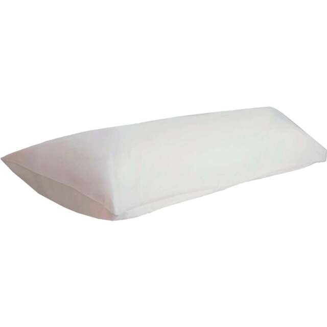 Serene White Bolster Pillowcase 50 x 137cm - Size: Single - Wilko - image 1