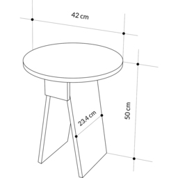 Decortie Chen Mocha Grey Modern Sculptural Base Round Side Table - Size: 50 x 42 x 42cm - Wilko - thumbnail 7