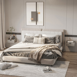 Portland Set of 2 Grey Floating Nightstand - Size: Single Drawer - Wilko - thumbnail 5