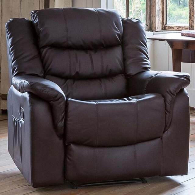 Almeira Brown Recliner Armchair - Size: Single - Artemis Home - Wilko - image 1