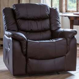 Almeira Brown Recliner Armchair - Size: Single - Artemis Home - Wilko