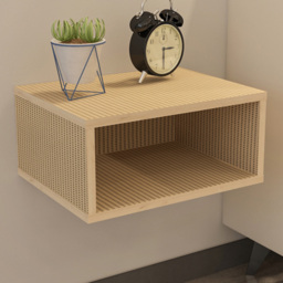 Decorotika Dora Single Shelf Hazeran Floating Bedside Table - Yellow - Wilko - thumbnail 1
