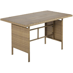 HGD Thalia 8 Seater Brown Rattan Garden Corner Dining Sofa Set with Plywood Table - Wilko - thumbnail 3