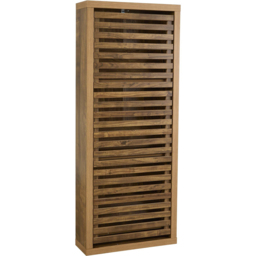 Home Source Luna 3 Flip Down Door Oak Slatted Shoe Cabinet - Size: 138.5 x 46.5 x 16.5cm - Brown - Wilko - thumbnail 3