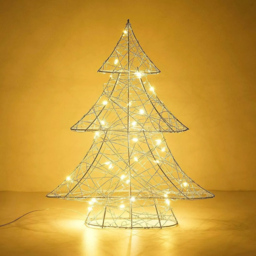 Marco Paul Warm White LED Gold Weave Wonder Tree Christmas Decoration 40cm - Size: 120 x 50 x 50cm - Wilko - thumbnail 3
