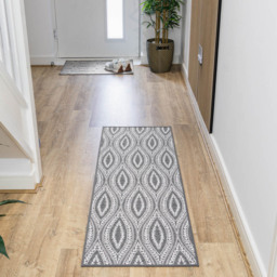 JVL Harmony Eyes Rubber Backed Door Runner 50 x 150cm - Size: 150 x 50 x 0.3cm - Grey - Wilko - thumbnail 3