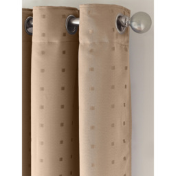 Alan Symonds Madison Latte Ring Top Curtain 229 x 229cm - Size: W 229 x D 229cm - Cream - Wilko - thumbnail 7