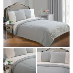 Sweet Dreams Lincoln Double Black Stripes Duvet Set - Wilko - thumbnail 7